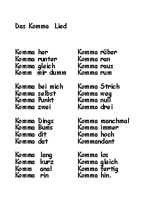 Komma-Lied